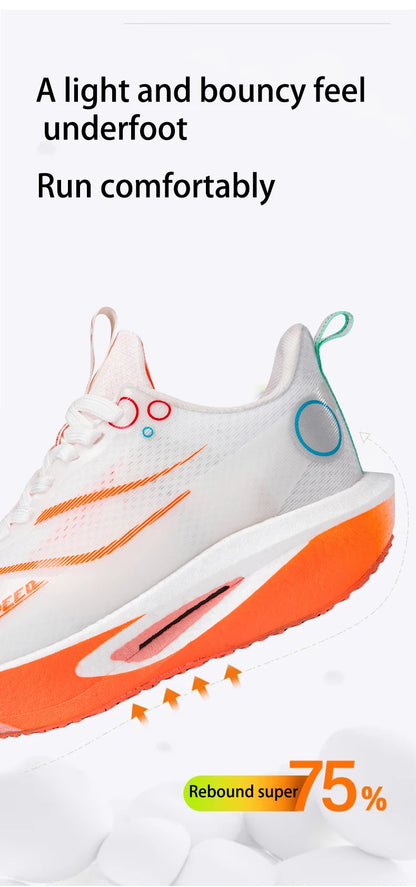Men's Running Shoes Carbon Plate Professional Running Shoes Breathable Non-slip Cushioning Women's Casual Running Sports Shoes