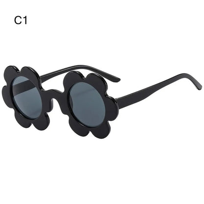 New Trendy Sunflower Sunglasses for Women Retro Round Flower Sun Glasses Fun Novel Disco/Festival/Party Shades for Adults