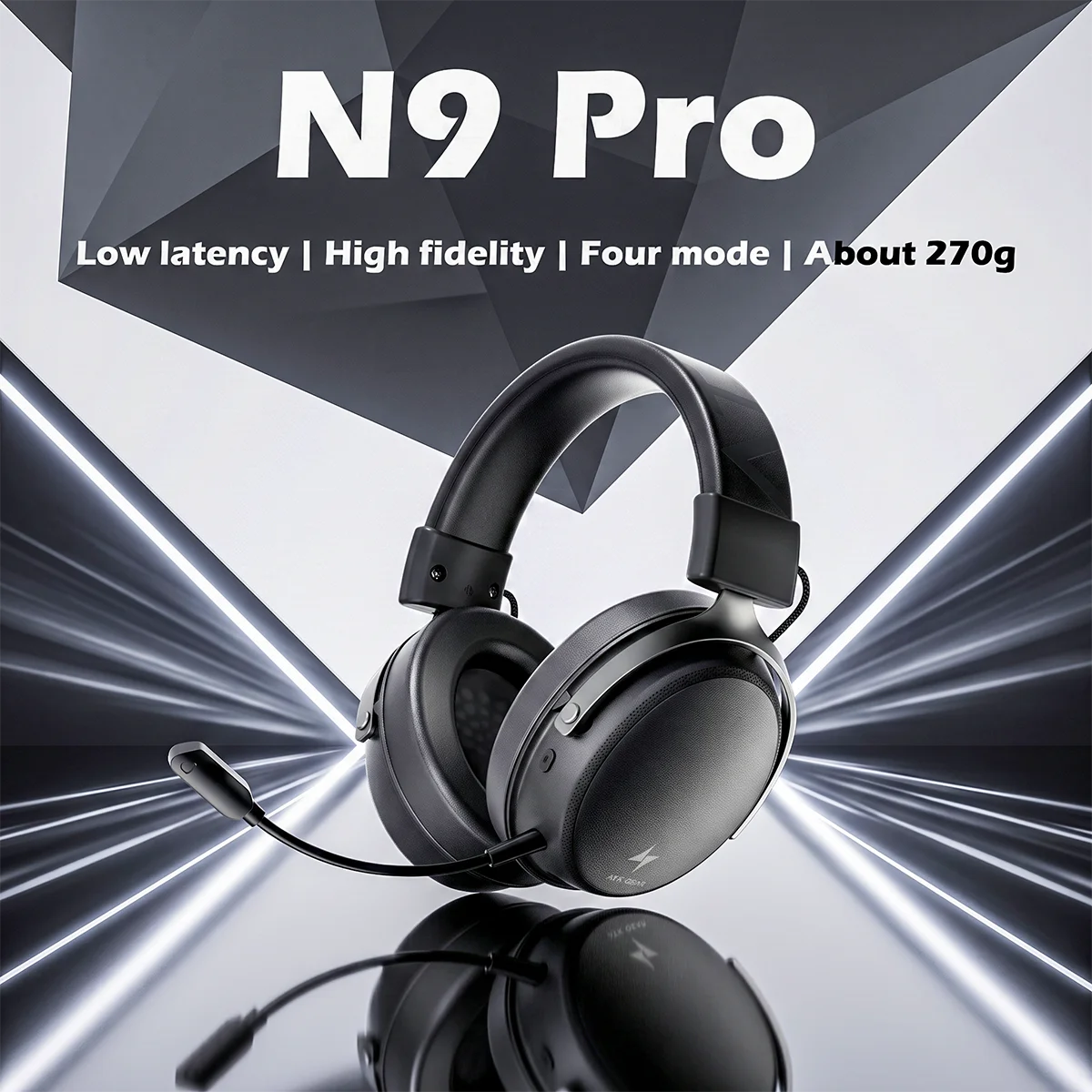 Casque E-sport ATK N9 Pro N9 Ultra sans fil à quatre modes avec microphone antibruit, léger, cadeau idéal pour vous