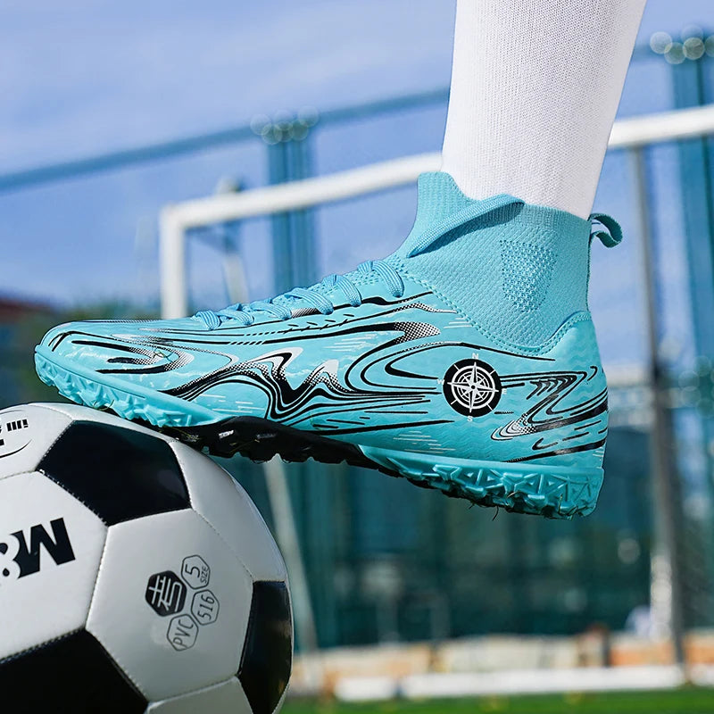Chaussures de football professionnelles antidérapantes pour enfants, chaussures de sport d'extérieur pour garçons, baskets de futsal pour matchs et entraînements