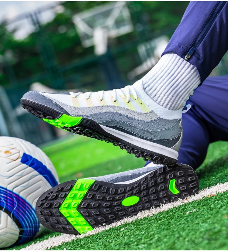 Men Professional Soccer Shoes FG/TF Football Boots Cleats Breathable Non-Slip Training Sneakers for Outdoor Grass Turf  Footwear