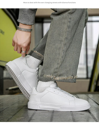 Herrenschuhe aus Kunstleder, Sneaker, trendige Freizeitschuhe, Herrensneaker, vulkanisierte Herrenschuhe, Paarschuhe, Damenschuhe
