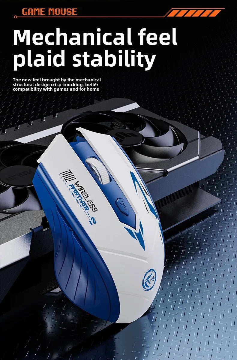 Rechargeable Wireless Mouse Bluetooth 5.4 & 2.4GHz Gaming Mouse, Ergonomic Wireless Mouse 1600 DPI for PC, Laptop & Office