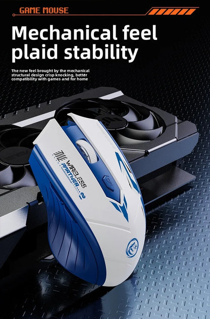 Rechargeable Wireless Mouse Bluetooth 5.4 & 2.4GHz Gaming Mouse, Ergonomic Wireless Mouse 1600 DPI for PC, Laptop & Office