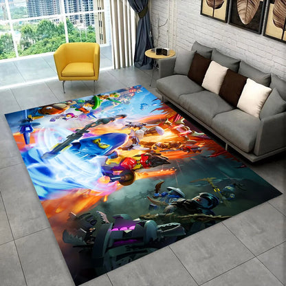 F-Fortnites Cartoon Game Carpet Rug for Playroom Bedroom Living Room Sofa Home Doormat Decor,Area Rug Non-slip Floor Mat Gift