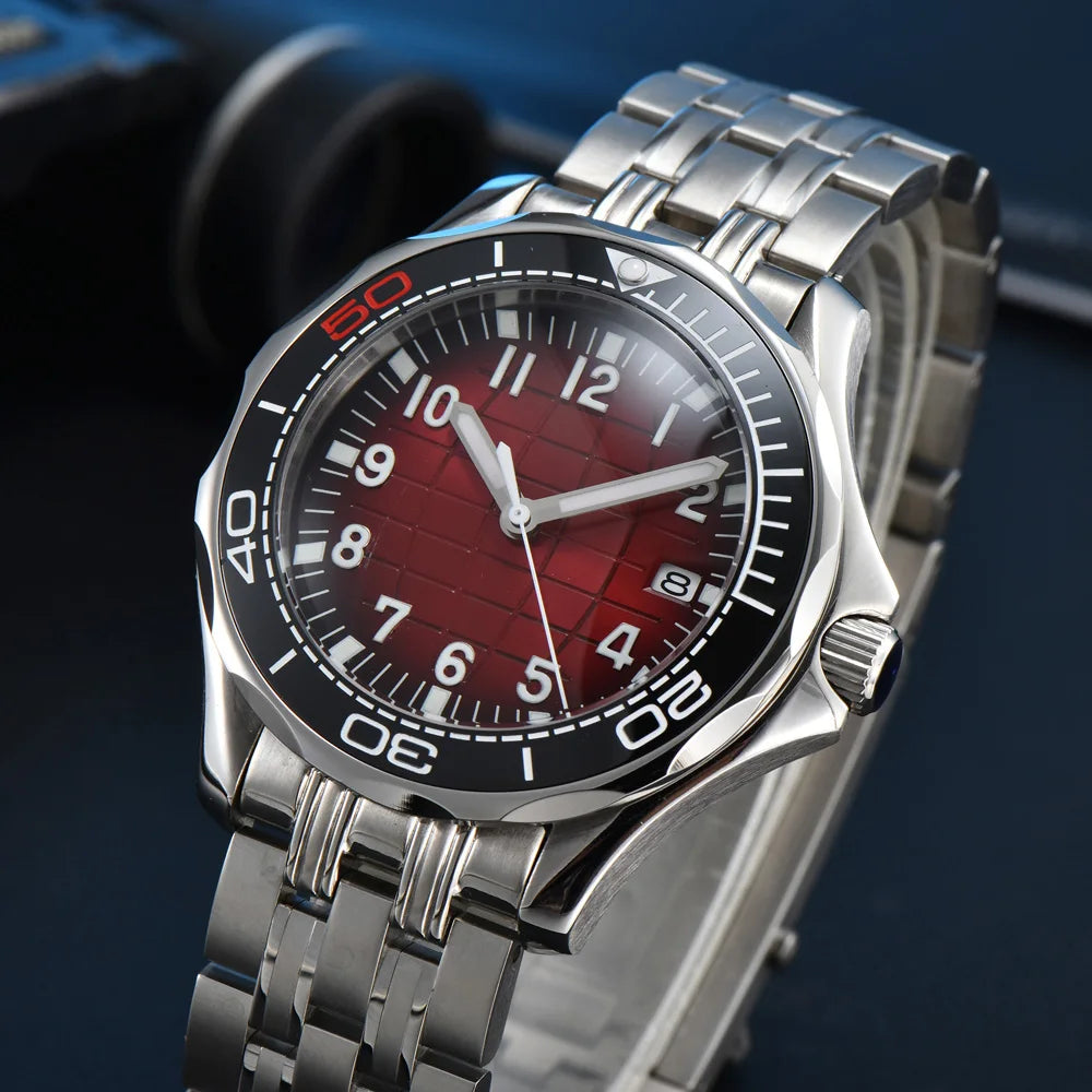 Men's Automatic Mechanical Watch 41mm Stainless Steel Waterproof Case Ceramic Bezel Men's Fashion Business Watch