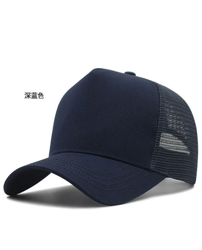 2024 Adult Summer Cotton Trucker Hat Lady Mesh Sun Hats Big Hat Men Plus Size Baseball Caps 55-60cm 60-65cm
