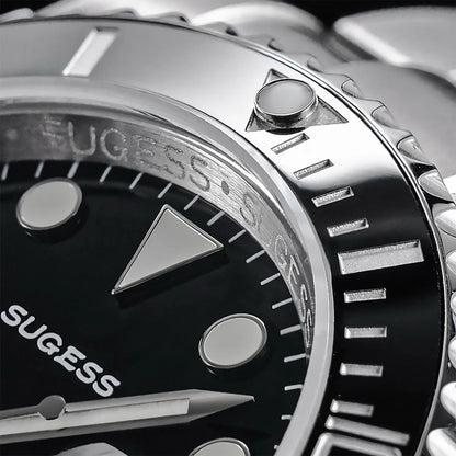 Sugess Men of Watch Automatic Mechanical ST2130 Movement Wristwatches 200M Water Resistant Sapphire Crystal Adjust Clasp S421