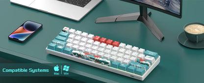 MageGee 60% Mechanical Gaming Keyboard, RGB Full Hot-swappable Customized Switch 61 Keys Mini Office Keyboard for Win/Mac Laptop