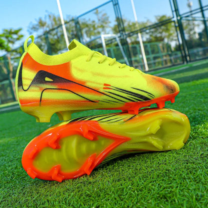 Chaussures de Football professionnelles à fond FG pour hommes, chaussures d'entraînement confortables et durables pour adultes, chaussures de Football à lacets pour adolescents