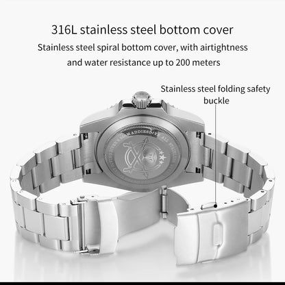 ADDIESDIVE Luxury Men's Watch Ceramic bezel BGW9 Super Bright Luminous Leisure Quartz Watch 200m Waterproof Outdoor Sports Watch