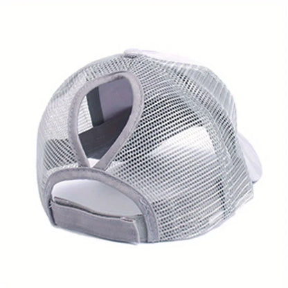 Women's Ponytail Baseball Caps Spring Summer Mesh Sun Hat Running Snapback Hat Female Adjustable Girl Outdoor Visor Hats