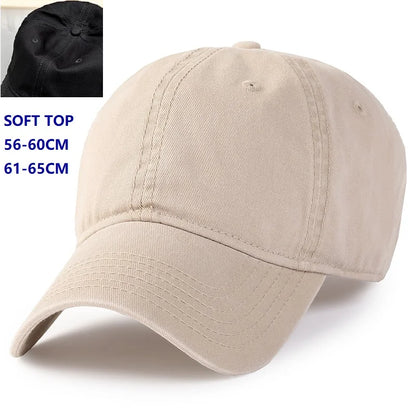 Casquette de baseball pour homme et femme, taille XXL, 100 % coton, grande casquette de baseball pour têtes larges 56-63 cm (23,5"-25,5"), casquette « dad cap » unie et ajustable