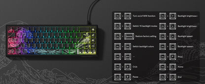 Womier M68 HE Rapid Trigger Keyboard Hall Effect Gamer Keyboard Wired RGB Custom Mechanical Keyboard with Magnetic Switch for PC