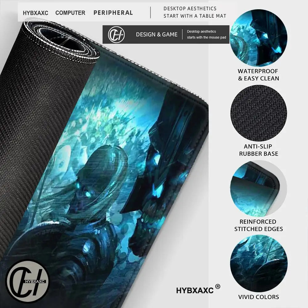 XXL Gaming Accessories Gamer Keyboard Desk Mat Non-Slip World of Warcraft Lich King Laptop Notebook Mousepad Mouse Mats HYBXAXC