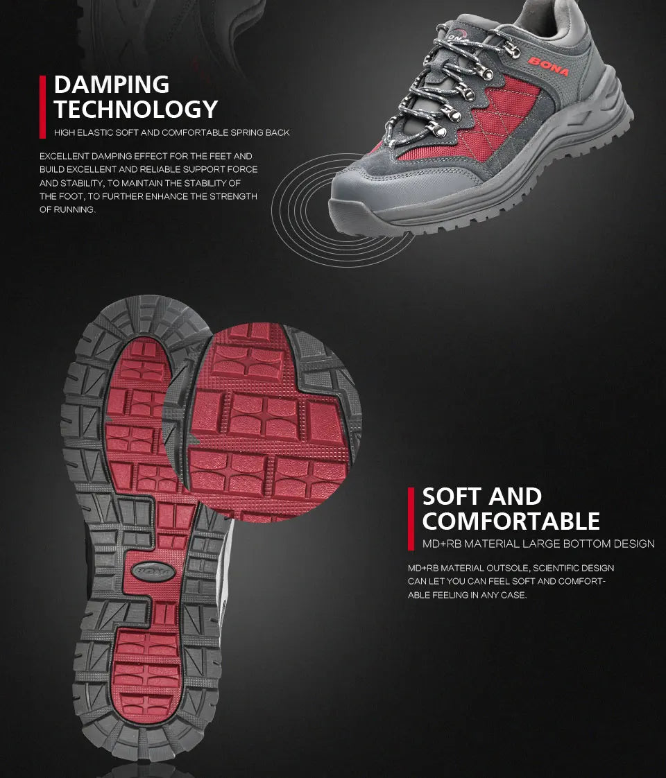 BONA New Designers Turistické boty Trekingové tenisky Pánské boty Pánské trekingové boty Chůze Mansculino Rybaření Kempování Boty na jogging