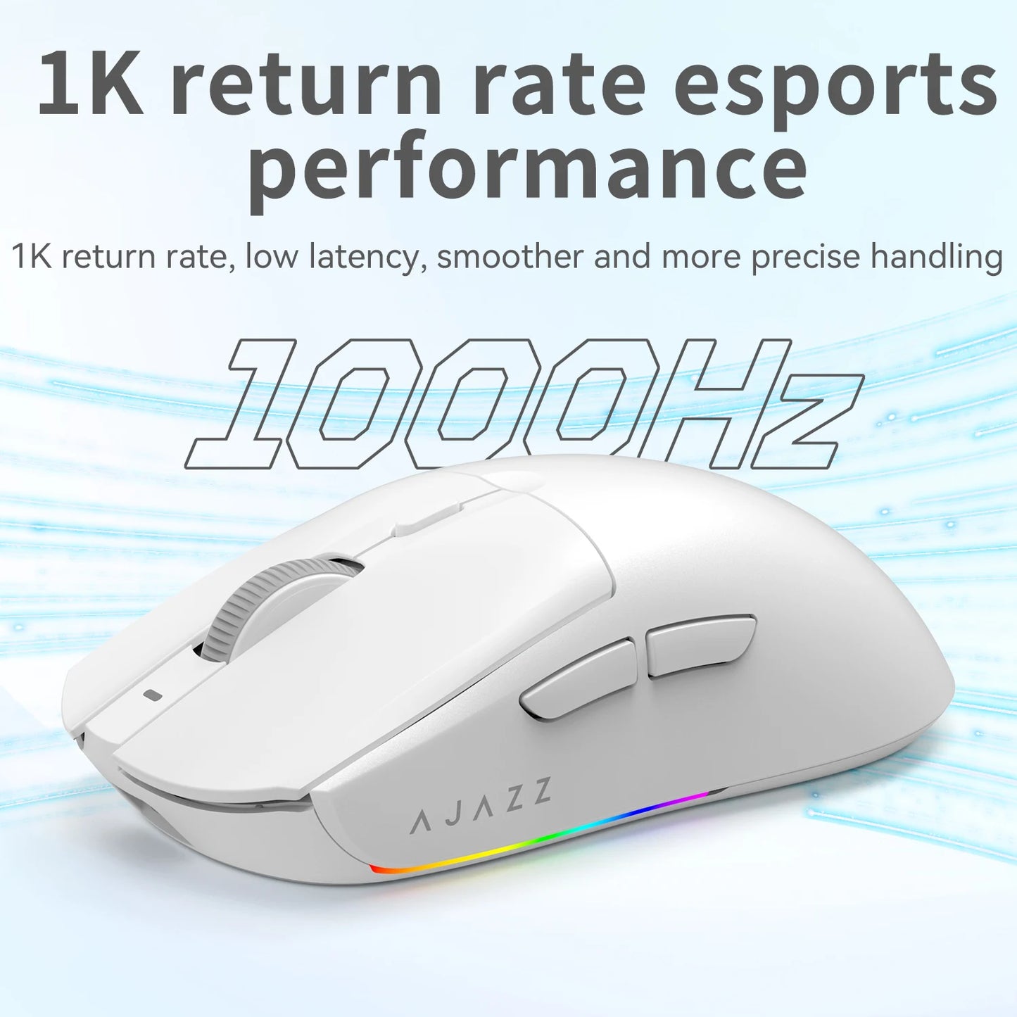 Mouse wireless AJAZZ AJ139Pro/AJ139V2MC con chipset PMW3395/PAW3311, 12000-26000Dpi, mouse da gaming professionale