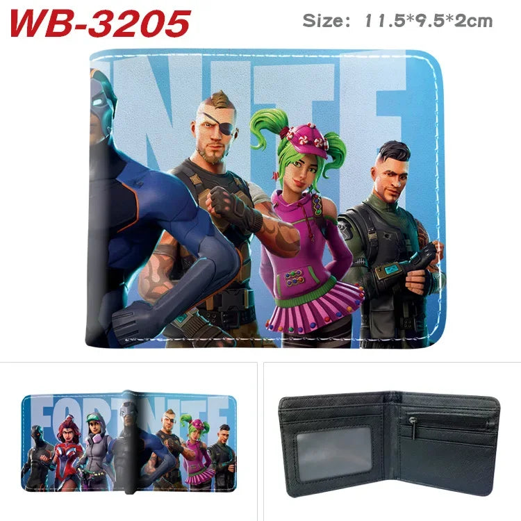 Fortnites Wallets for Kids Anime Fortress Night Wallet Cartoon Card Holder Bag Leather Short Purse Fashion Fold Purses Boys Gift
