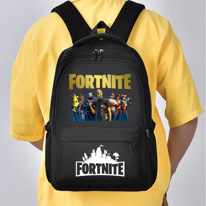 Fortnite-Kinderrucksack, tragbar, mit großem Fassungsvermögen, Schulranzen für Schüler, Schultertasche mit Cartoon-Print, Schulzubehör für Jungen, Geschenk
