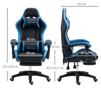 Gaming Chair with footret, Ergonomic Gaming Chair with Lumbar Cushion, head, Gaming Chair, Adjustable heights compitter Chair