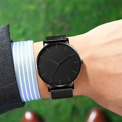 Fashion Mens Watches Top Brand Luxury Quartz Watch Men Casual Slim Mesh Steel Waterproof Sport Watch Relogio Masculino