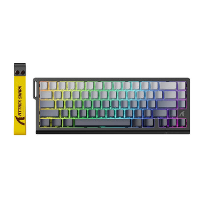 ATTACK SHARK X68 HE Rapid Trigger mechanische Gaming-Tastatur 60% kabelgebunden mit einstellbarer Auslösung, Hall-Effekt-Magnetschalter, 8KH
