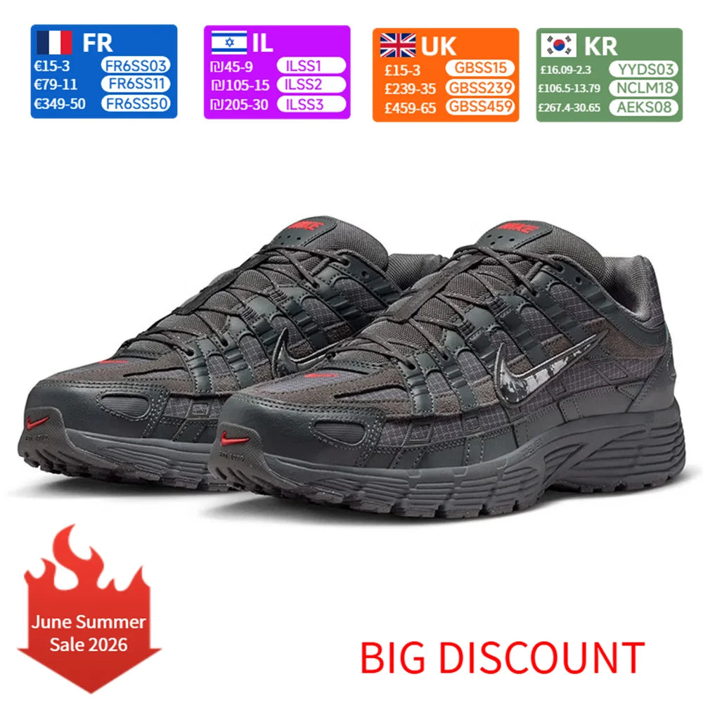 „Nike P-6000“ vyriški bėgimo bateliai, retro stiliaus, aukščiausios kokybės amortizacija, lengvi ir patogūs kasdieniam nešiojimui IM6767-068