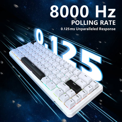 ATTACK SHARK X65 HE Magnetic Switch Rapid Trigger Keyboard, 65% Wired Gaming Keyboard with 8000 Hz Polling Rate