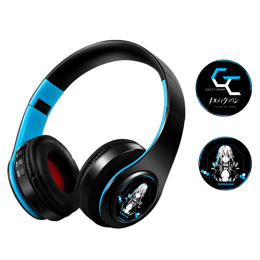 Fate Grand Order Jeanne d'Arc Anime Bluetooth Headphones Wireless Gaming Headset with Microphone, Stereo Sound, Silent Disco Earphones