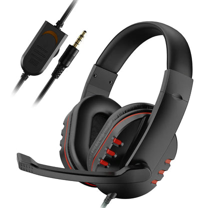 Casque de jeu filaire 3,5 mm, écouteurs pour musique, PS4, jeux PC, chat sur ordinateur avec microphone