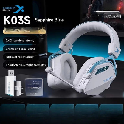 Casque sans fil XIBERIA K03S, trois modes, puce ATS3031, réduction de bruit AI, écouteurs de jeu, léger, longue durée de vie de la batterie