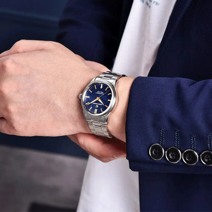 PAGANI DESIGN 40MM Meteorit-Zifferblatt Herren-Quarzuhr Luxus Business Saphir 316L Edelstahl 100M wasserdichte Uhr für Herren