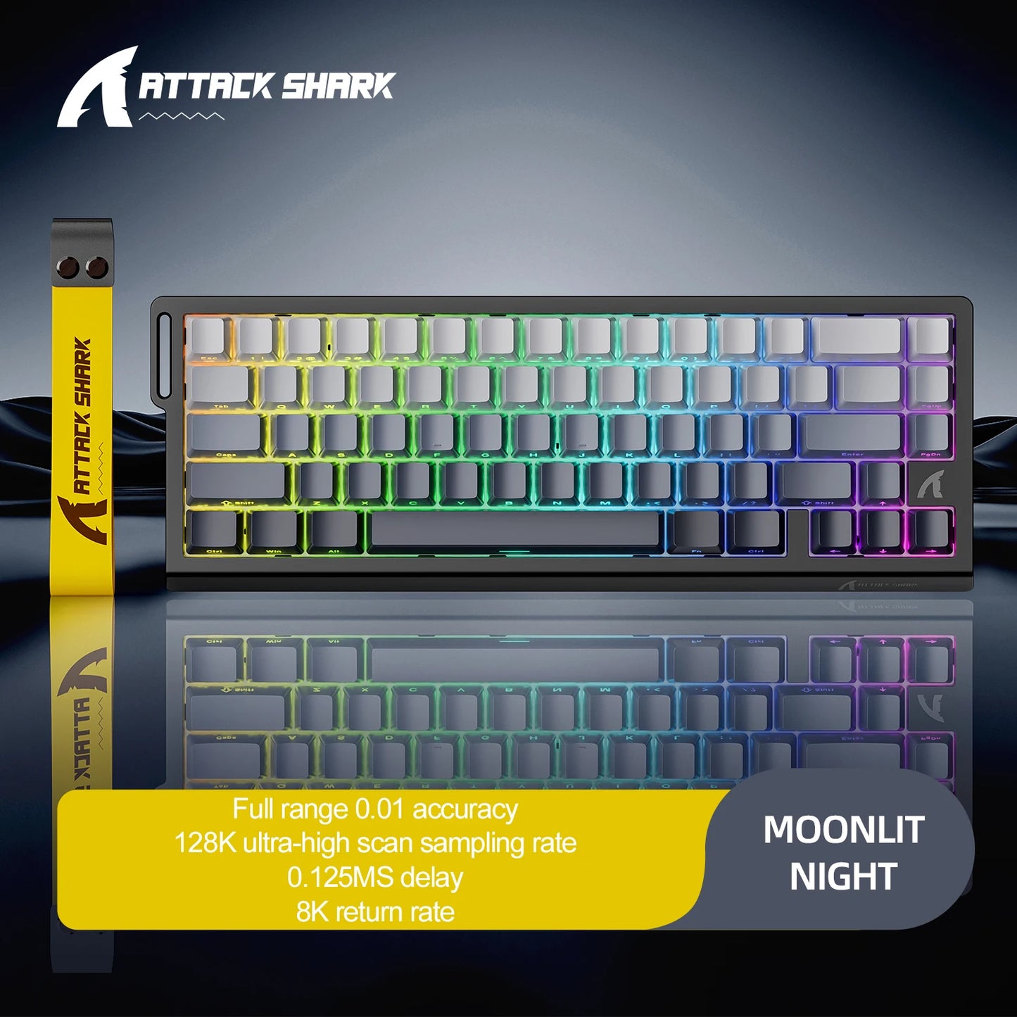 Teclado gaming magnético ATTACK SHARK X68HE X68PRO HE e FREEWOLF F68 com fios F68Pro sem fios para gaming profissional 0.01mm Rapid Trigg