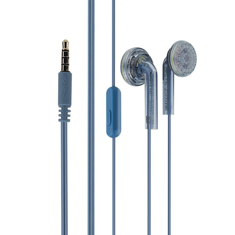 MOONDROP NICE BUDS Wired Earbuds with 15.4mm Large Dynamic Driver, HiFi Flat Head Earphones, High Resolution Sound, Comfortable Wired Music Earbuds