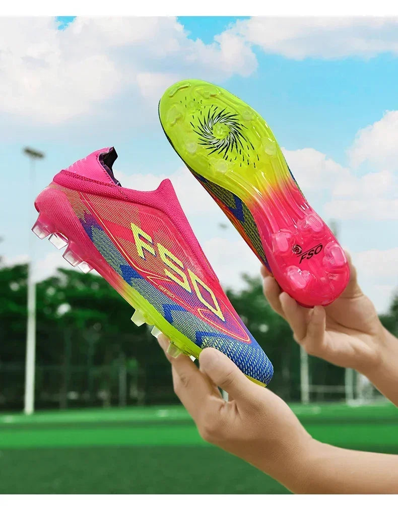 Nouvelles chaussures de football pour hommes, crampons de gazon très vendus, chaussures de football respirantes, chaussures de match de haute qualité, baskets antidérapantes pour garçons, légères pour l'extérieur