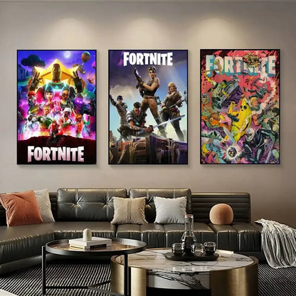 Game F-Fortnite Poster Surprise Home Decoration Picture Wall Art for Study Living Room Decor