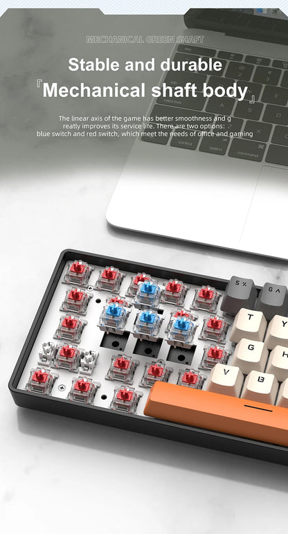 61 Keys RGB Mechanical Keyboard Wired K61 Mini Keyboard 60% Portable Black,White, Red/Blue Switch for Gaming\Work