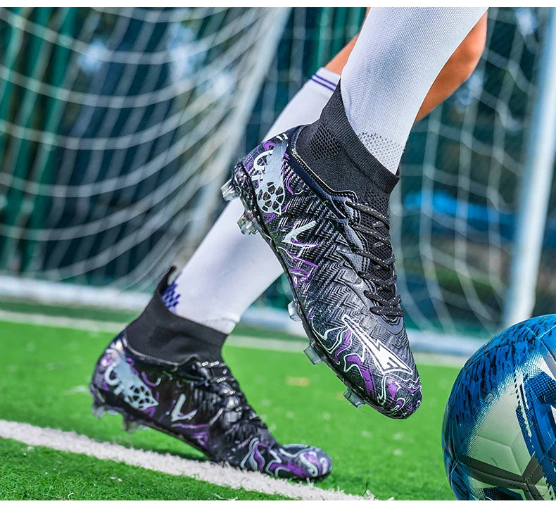 Chaussures de football professionnelles pour hommes, crampons de football, chaussures de football originales pour terrain intérieur, bottes d'entraînement sur gazon TF/FG, baskets