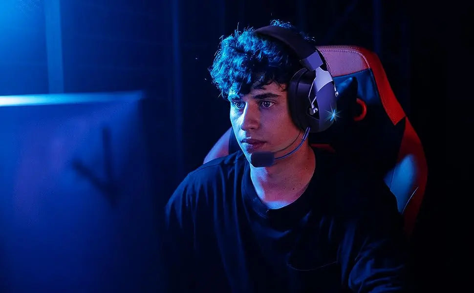 Gaming-Headset mit abnehmbarem Mikrofon mit Geräuschunterdrückung – kabelloses 3-Modi-Gaming-Headset mit Bluetooth 5.3, 2.4G USB und kabelgebundenem 3.5mm-Anschluss sowie 50mm-Treibern