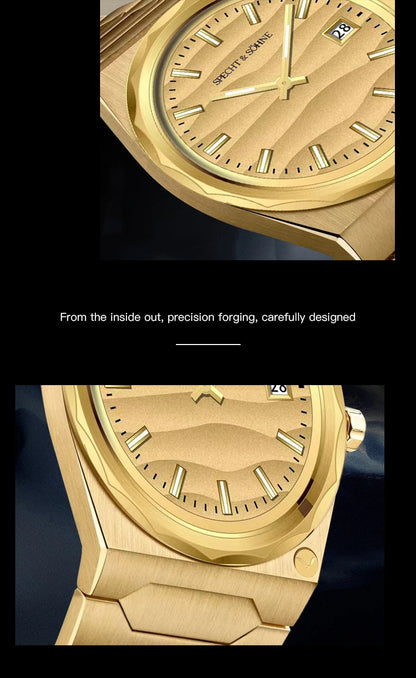 2025 New Arrivals Specht & Söhne 222 Gold Watches For Men Super Slim Steel Sapphire Classic Quartz Watch Relogio Masculino 37MM