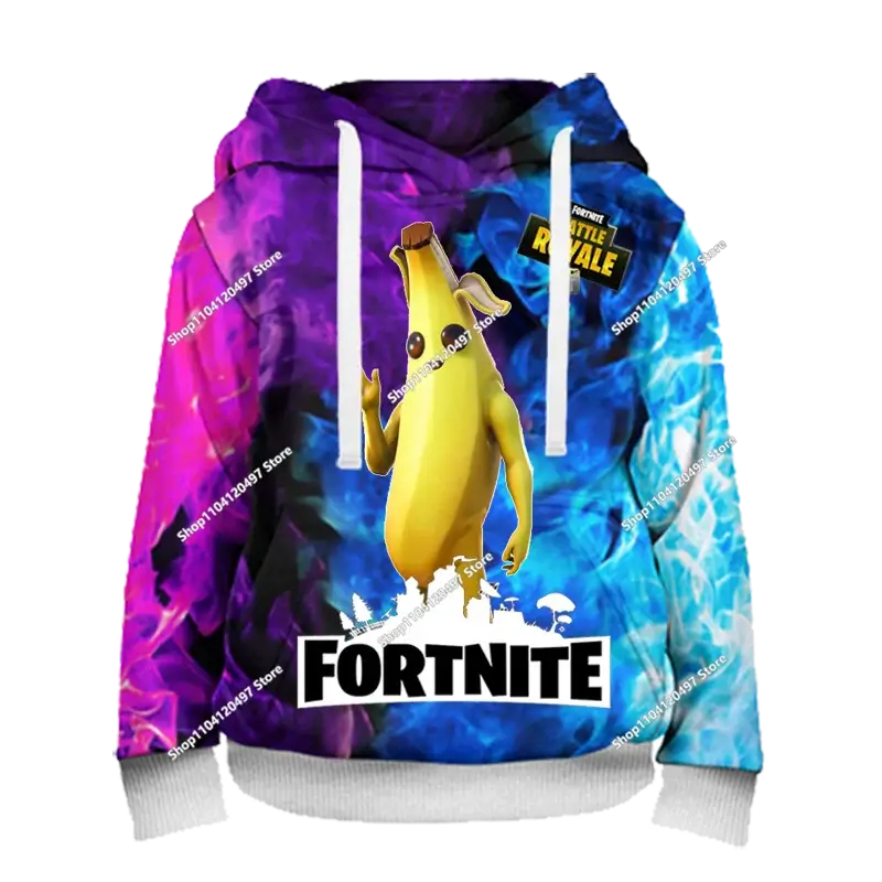 Autumn New Sweatshirt T-shirt  Fortnite 3D Digital Printing Loose Comfortable Hooded Pullover