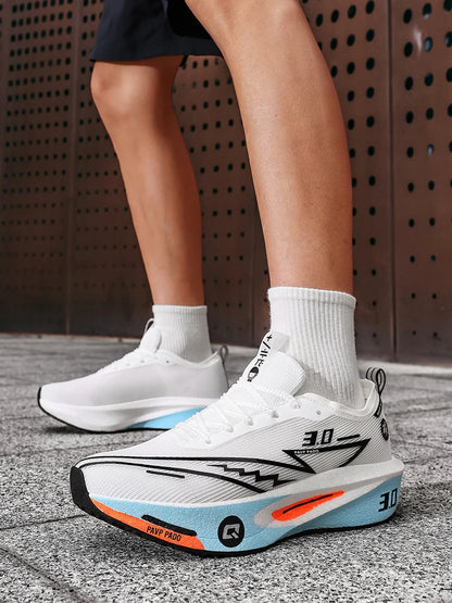 Brand Men's Carbon Plate Running Shoes Soft Cushion Shock Absorbing Sports Shoes Unisex Sneakers Light Anti-Slip Training Shoes