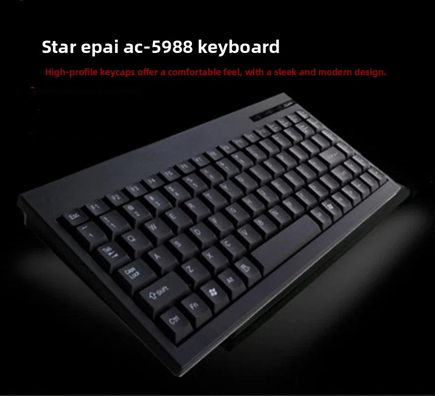 Mini industrial keyboard round port PS2/USB numerical control cabinet machine tool medical equipment notebook keypad wireless