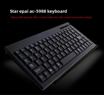 Mini industrial keyboard round port PS2/USB numerical control cabinet machine tool medical equipment notebook keypad wireless