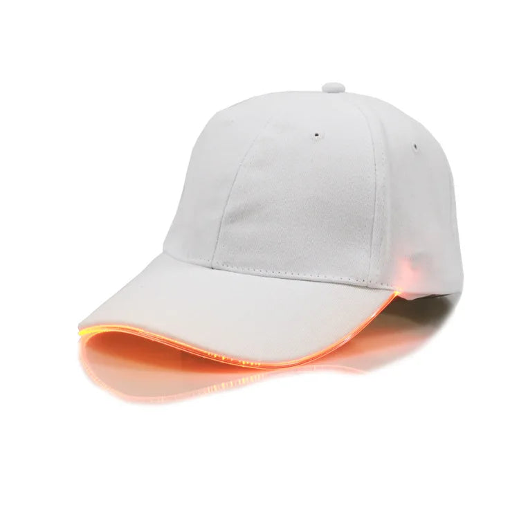 Šviesolaidinė LED kepurė su 7 spalvų švytinčiais elementais, EDC beisbolo kepurės, USB įkrovimas, šviečiančios kepurės, funkcinė LED kepurė