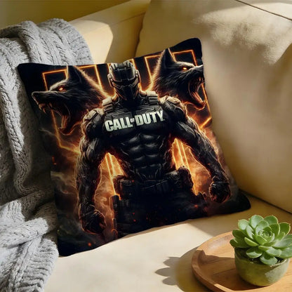 Cushion Cover Washed Linen Soft Breathable Decorative Case for Sofa Home Pillow cover Game C-Call of D-Duty Black Ops