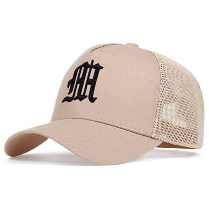 Unisex M Letter Embroidery Baseball Net Caps Hip Hop Cap Spring Summer Outdoor Adjustable Casual Hats Sunscreen Hat
