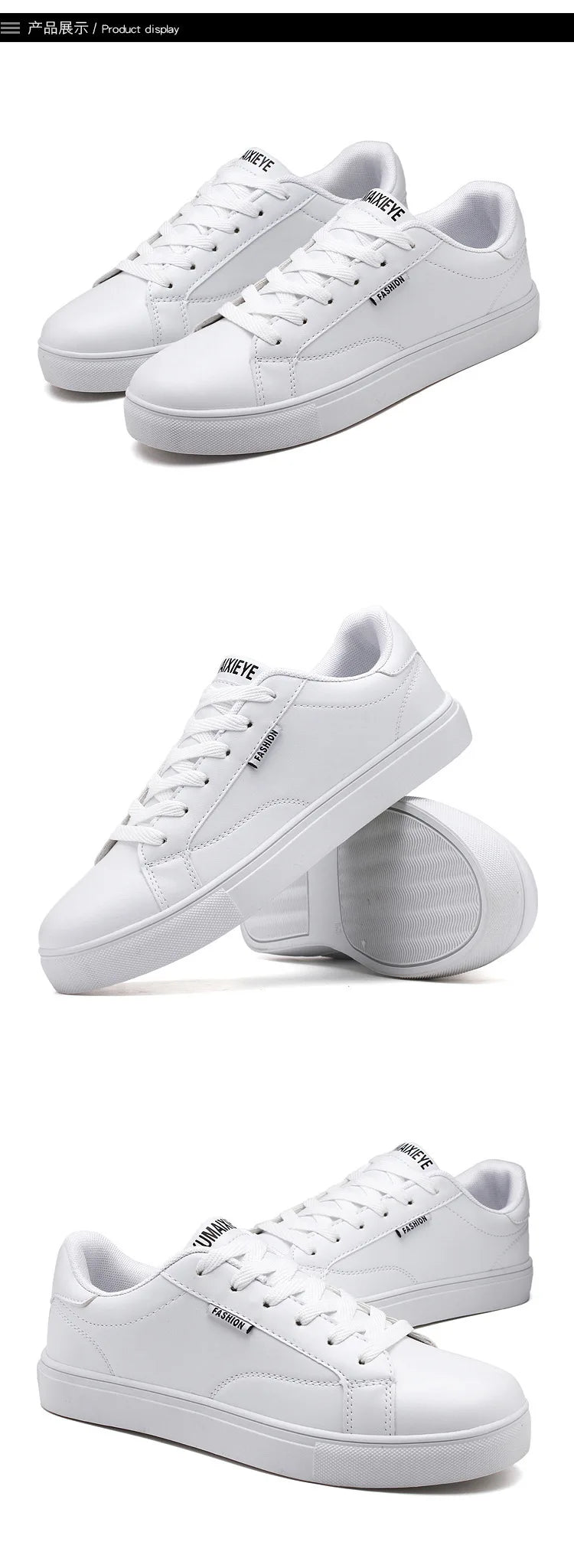 Men's Casual Skateboarding Shoes White Shoes Outdoors Leisure Sneakers Breathable Walking Shoes Flat Shoes Chaussure Homme 39-48