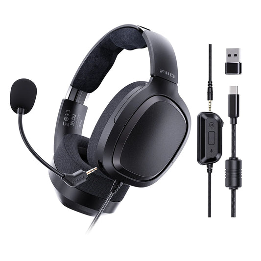 Casque de jeu USB FIIO FG3 HIFI, double haut-parleur dynamique, microphone ENC, son surround virtuel 7.1, DAC haute résolution, égaliseur personnalisé