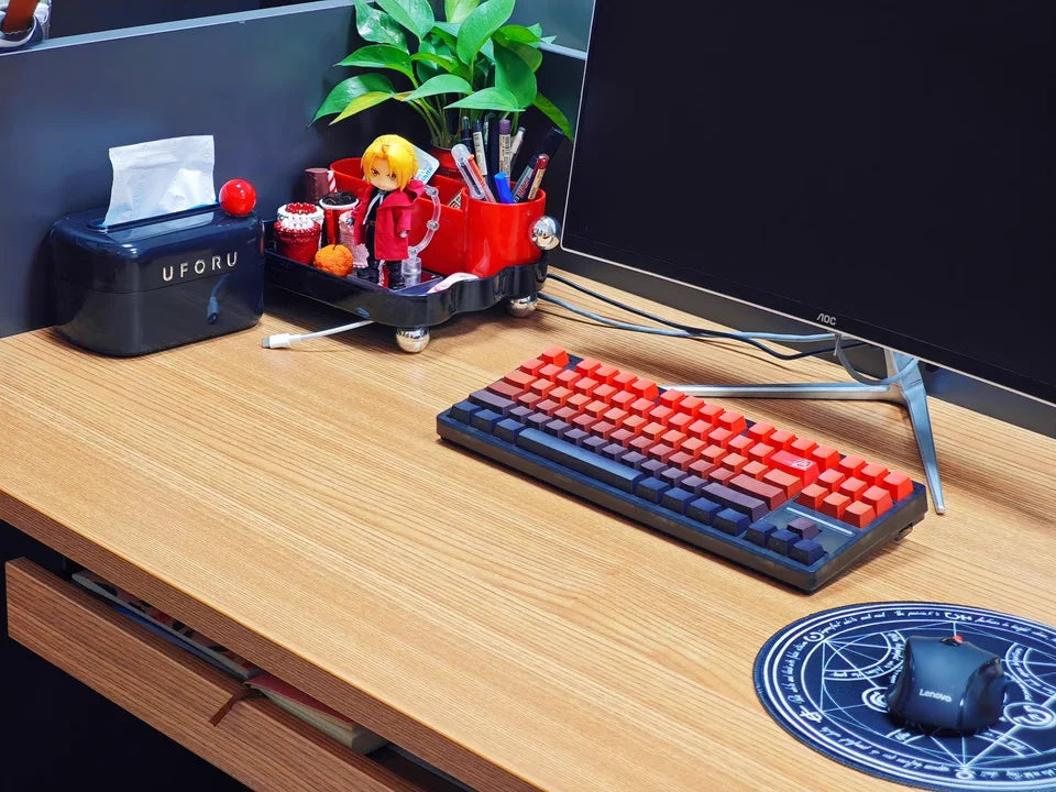 OEM Profile Gradient Side Printed Shine Through Keycaps PBT Double Shot Keycap For Mechanical Gamer Keyboard Black Gray Key Caps